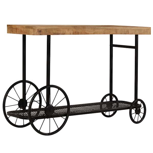 vidaXL konsoollaud, mangopuidust, 115 x 36 x 76 cm