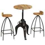 vidaXL Bar Set 3 Pieces Solid Mango Wood