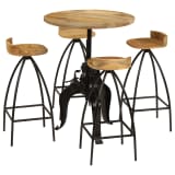 vidaXL Bar Set 5 Pieces Solid Mango Wood