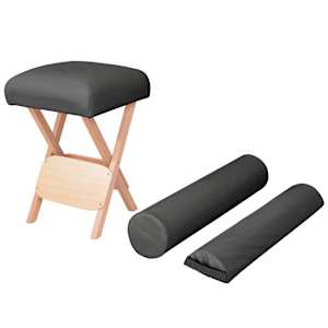 vidaXL kokkupandav massaažitool, 12 cm paksune iste ja 2 rullpatja