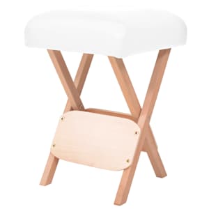 vidaXL kokkupandav massaažitool, 12 cm paksune iste, valge