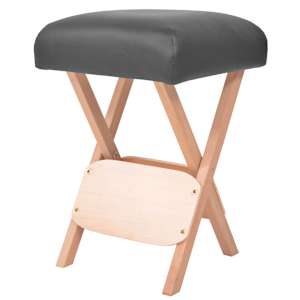 Skládací masážní stolička s 12 cm silným sedákem černá - obrázek 1