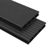 vidaXL Deski tarasowe WPC z akcesoriami, 10 m², 4 m, antracyt