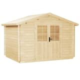 vidaXL haveskur/bjælkehytte massivt træ 28 mm 3,1 x 3 m