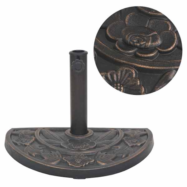 vidaXL poolringikujuline p&auml;evavarju alus, vaigust, pronksjas, 9 kg