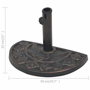 Stojan na slunečník, pryskyřice, polokulatý, bronzový 9 kg - obrázek 8