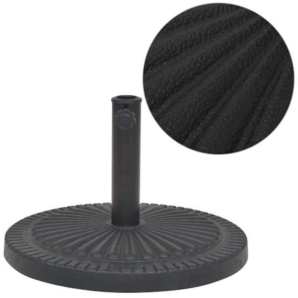 vidaXL p&auml;evavarju alus, vaigust, must 29 kg