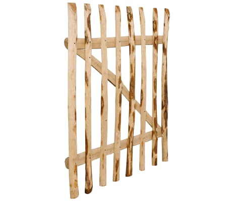vidaXL Single Fence Gate Hazel Wood 100x120 cm