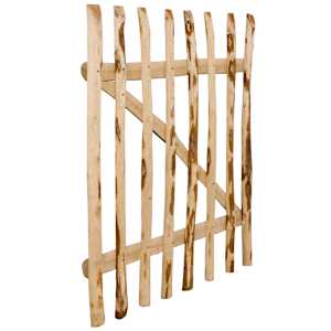 vidaXL Single Fence Gate Hazel Wood 100x120 cm