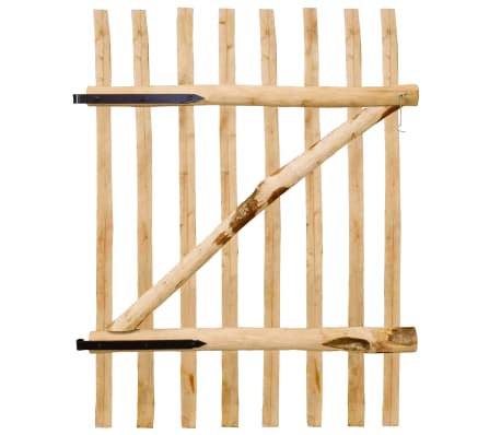vidaXL Portão para cerca 1 pc 100x150 cm madeira de aveleira