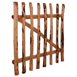 Zahradní branka impregnované lískové dřevo 100 x 90 cm - obrázek 3