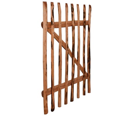 vidaXL Single Fence Gate Impregnated Hazel Wood 100x150 cm