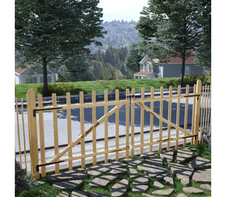 hazel vidaxl fence gate cm double wood