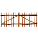 vidaXL Dubbele tuinpoort geïmpregneerd hazelaarhout 300x120 cm