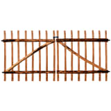 vidaXL Dubbele tuinpoort geïmpregneerd hazelaarhout 300x150 cm