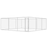 vidaXL Outdoor Dog Kennel Galvanized Steel 19'x19'