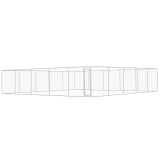 vidaXL Outdoor Dog Kennel Galvanized Steel 32'x32'