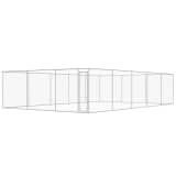 vidaXL Outdoor Dog Kennel Galvanized Steel 32'x19'