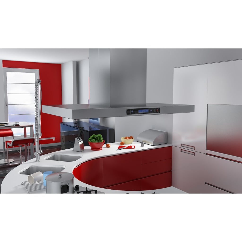 

vidaXL Retour: Afzuigkap Eiland K750-90 RVS