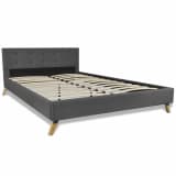 vidaXL Bed Frame Queen Size Fabric Dark Grey