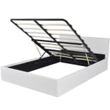 vidaXL Bed Frame Double Size Artificial Leather White