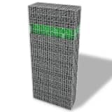 vidaXL Gabion kerti készlet kosárral LED lámpás üveg kövekkel