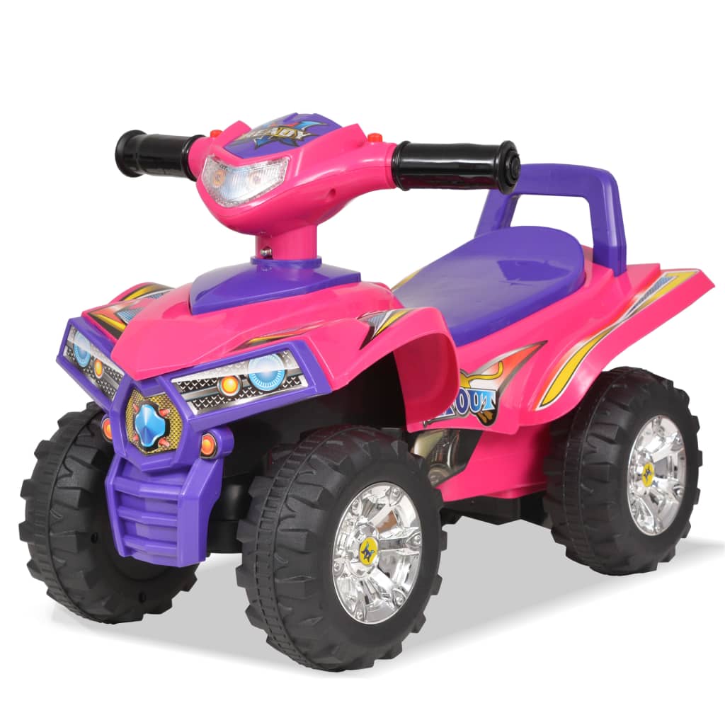 vidaXL ATV de plimbare pentru copii cu sunet și lumină roz și violet