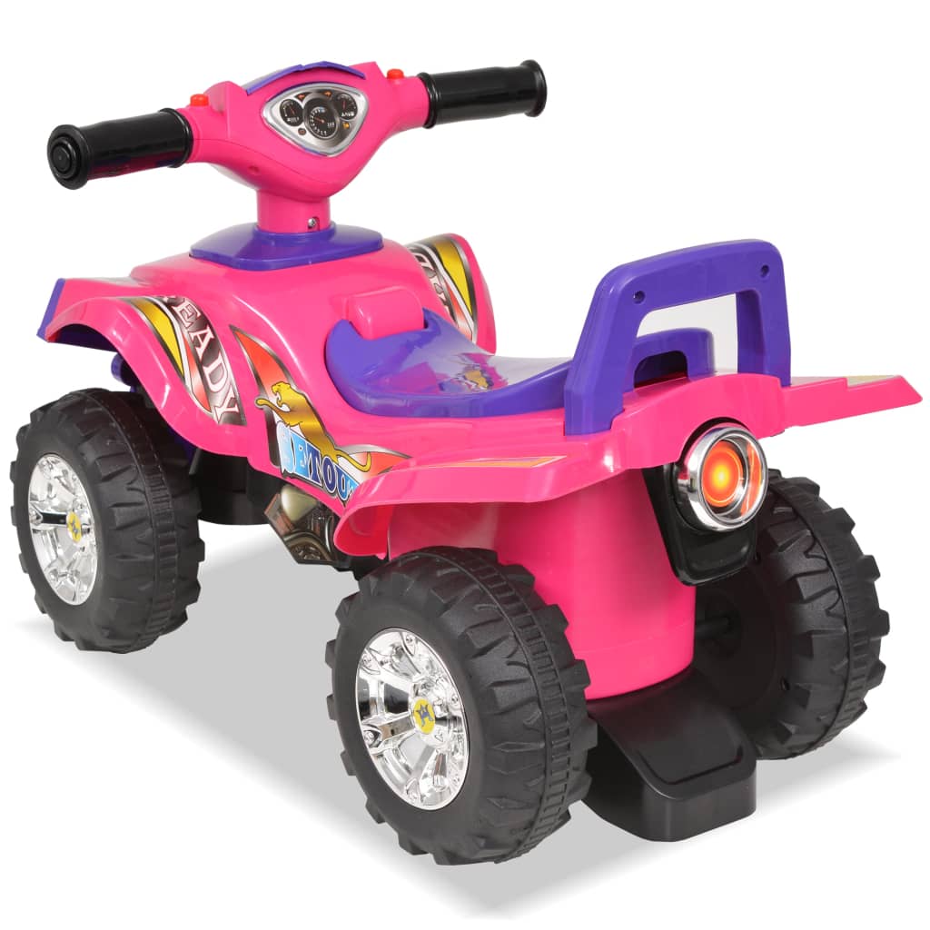 Alternativ bild 4 för VidaXl Åkbil Fyrhjuling Med Ljud Och Ljus Rosa Och Lila