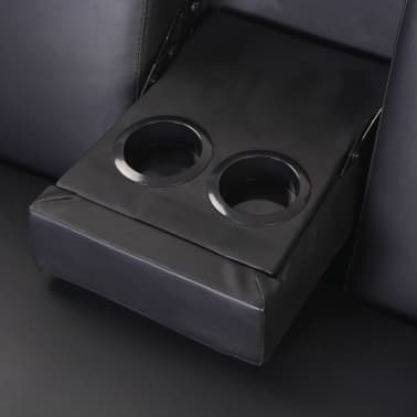 Vidaxl Sofa Bed With Drawers And Ottoman Black Artificial Leather