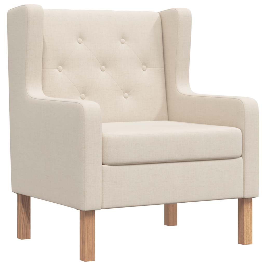 Thumbnail - vidaXL Sessel Cremeweiß Stoff