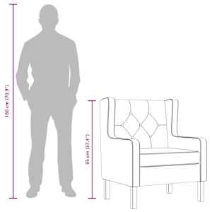 Křeslo krémové bílé textil - obrázek 10