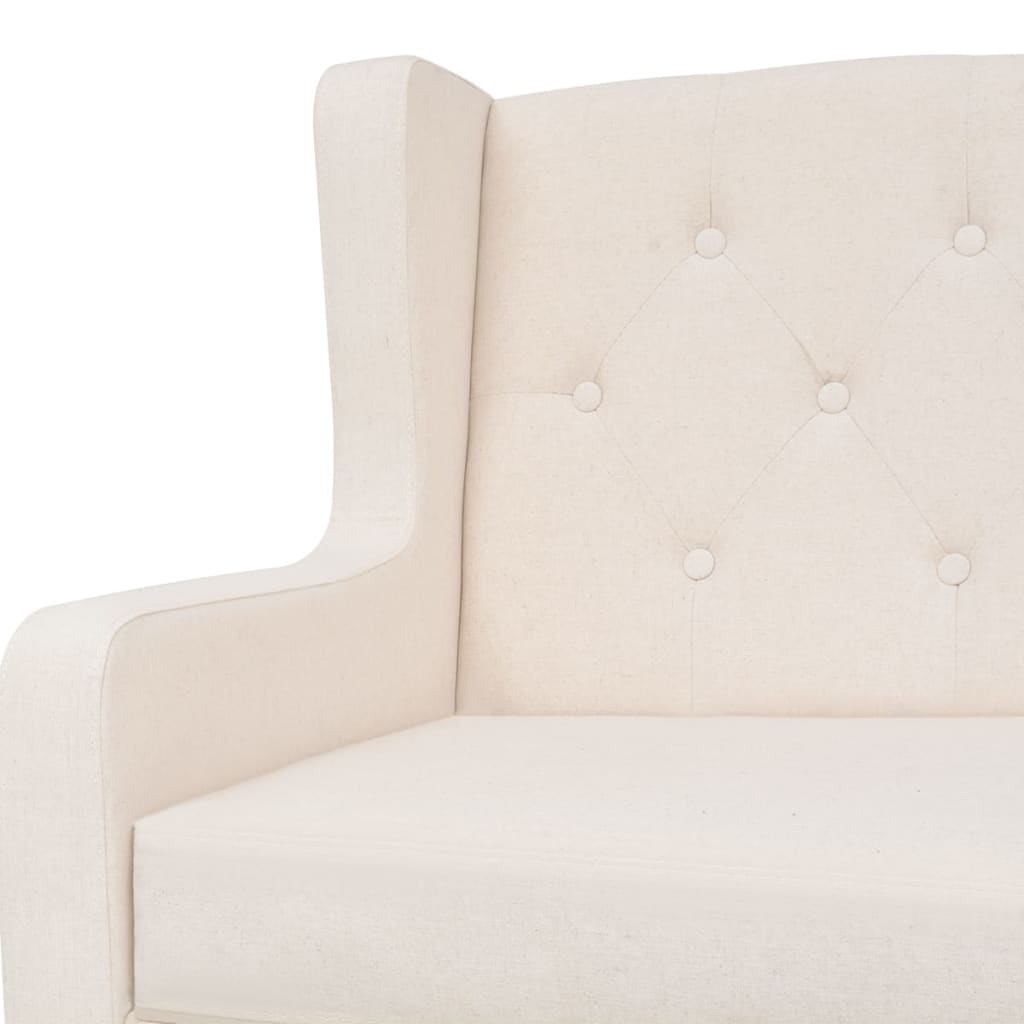 dīvāns, divvietīgs, krēmbalts audums | Stepinfit.lv