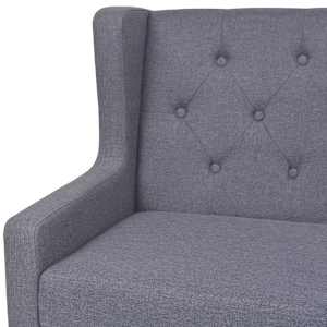 3místná pohovka textil šedá - obrázek 4
