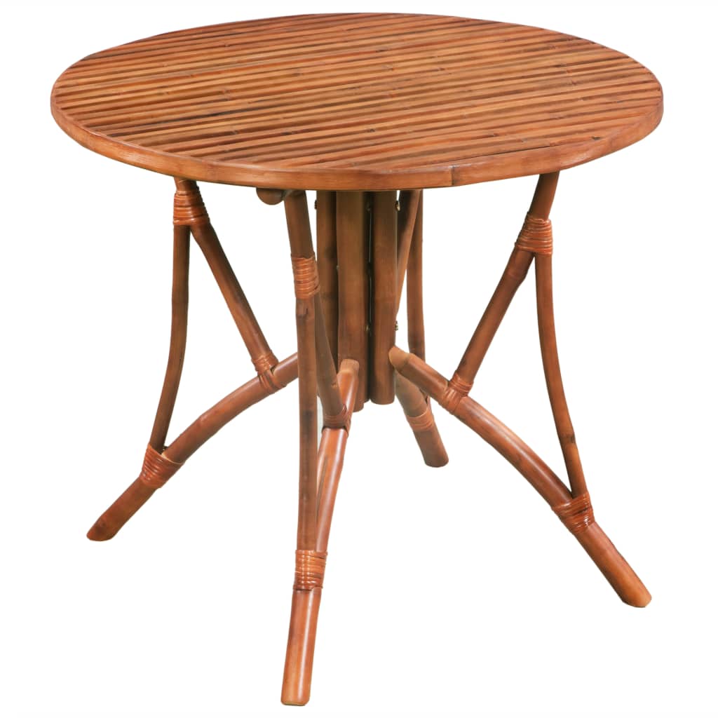 VIDAXL Eettafel rond 85x75 cm bamboe bruin online kopen