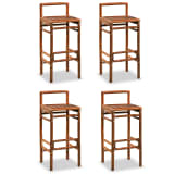vidaXL Barkrukken 38x36x90 cm bamboe bruin 4 st