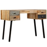 vidaXL Skrivebord gjenvunnet heltre teak 110x50x76 cm