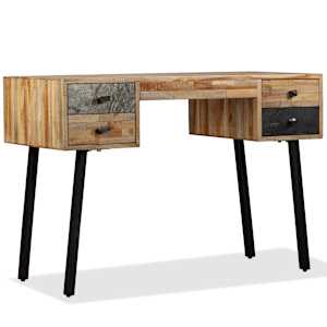 Psací stůl masivní recyklovaný teak 110 x 50 x 76 cm - obrázek 11