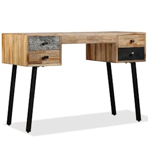 Psací stůl masivní recyklovaný teak 110 x 50 x 76 cm - obrázek 14