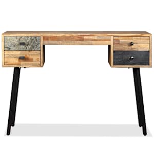 Psací stůl masivní recyklovaný teak 110 x 50 x 76 cm - obrázek 3