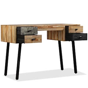 Psací stůl masivní recyklovaný teak 110 x 50 x 76 cm - obrázek 5