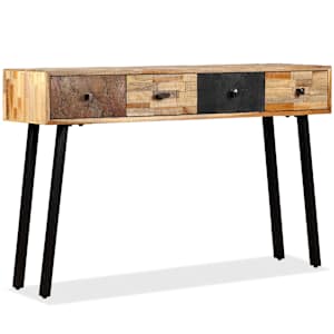 vidaXL konsoollaud taastatud tiigipuidust, 120 x 30 x 76 cm
