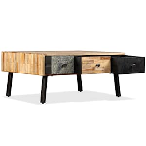 Konferenční stolek masivní recyklovaný teak 90 x 65 x 40 cm - obrázek 5
