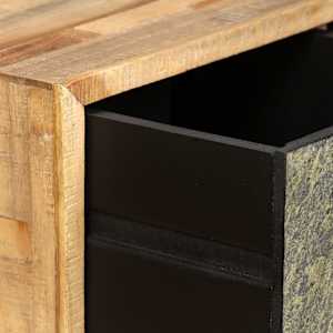 Konferenční stolek masivní recyklovaný teak 90 x 65 x 40 cm - obrázek 9