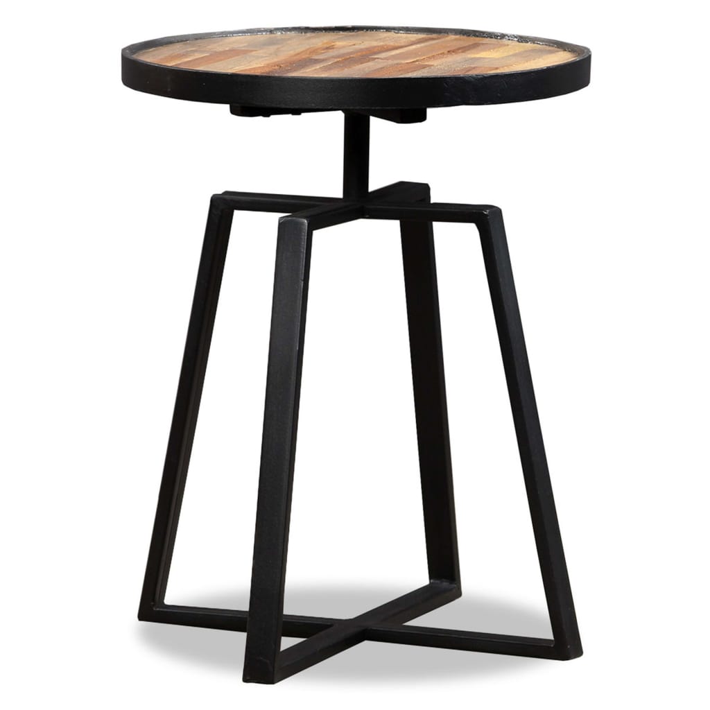 Bilde av Vidaxl Sidebord Rund Heltre Gjennvunnet Teak