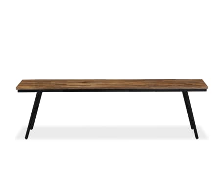 vidaXL Panca in Legno di Teak di Recupero e Acciaio 160x35x45 cm ... vidaXL Panca in Legno di Teak di Recupero e Acciaio 160x35x45 cm ...