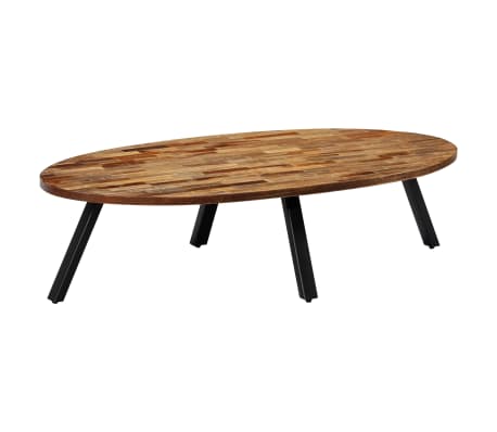 coffee table oval vidaxl teak reclaimed solid cm