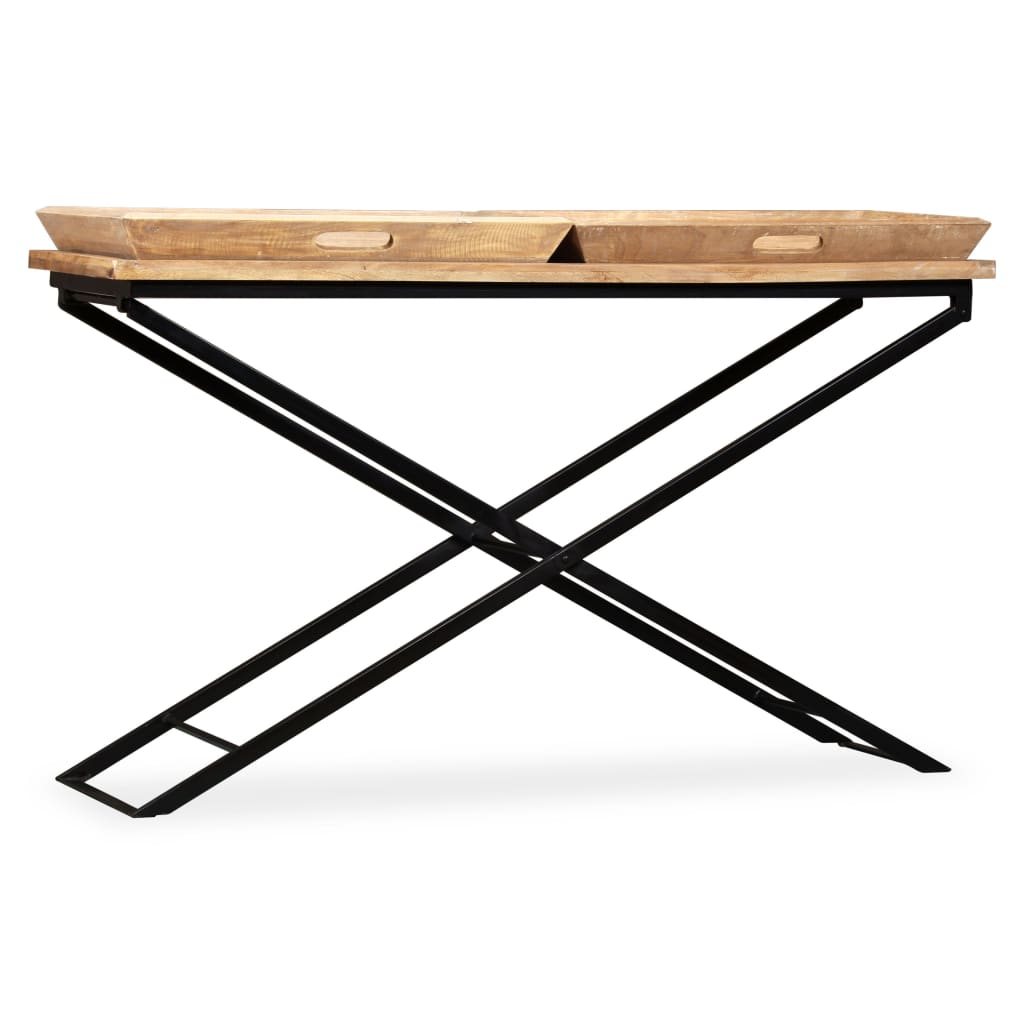 

vidaXL Wandtafel 130x40x80 cm massief mangohout