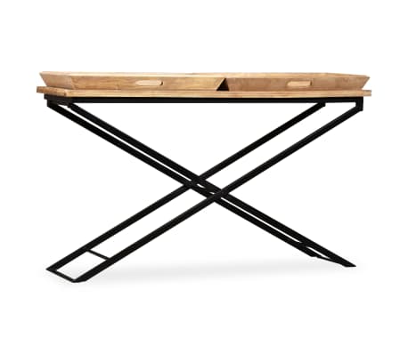 vidaXL Konsolentisch Mangoholz Massiv 130 x 40 x 80 cm