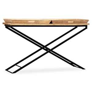 vidaXL Konsolentisch Mangoholz Massiv 130 x 40 x 80 cm
