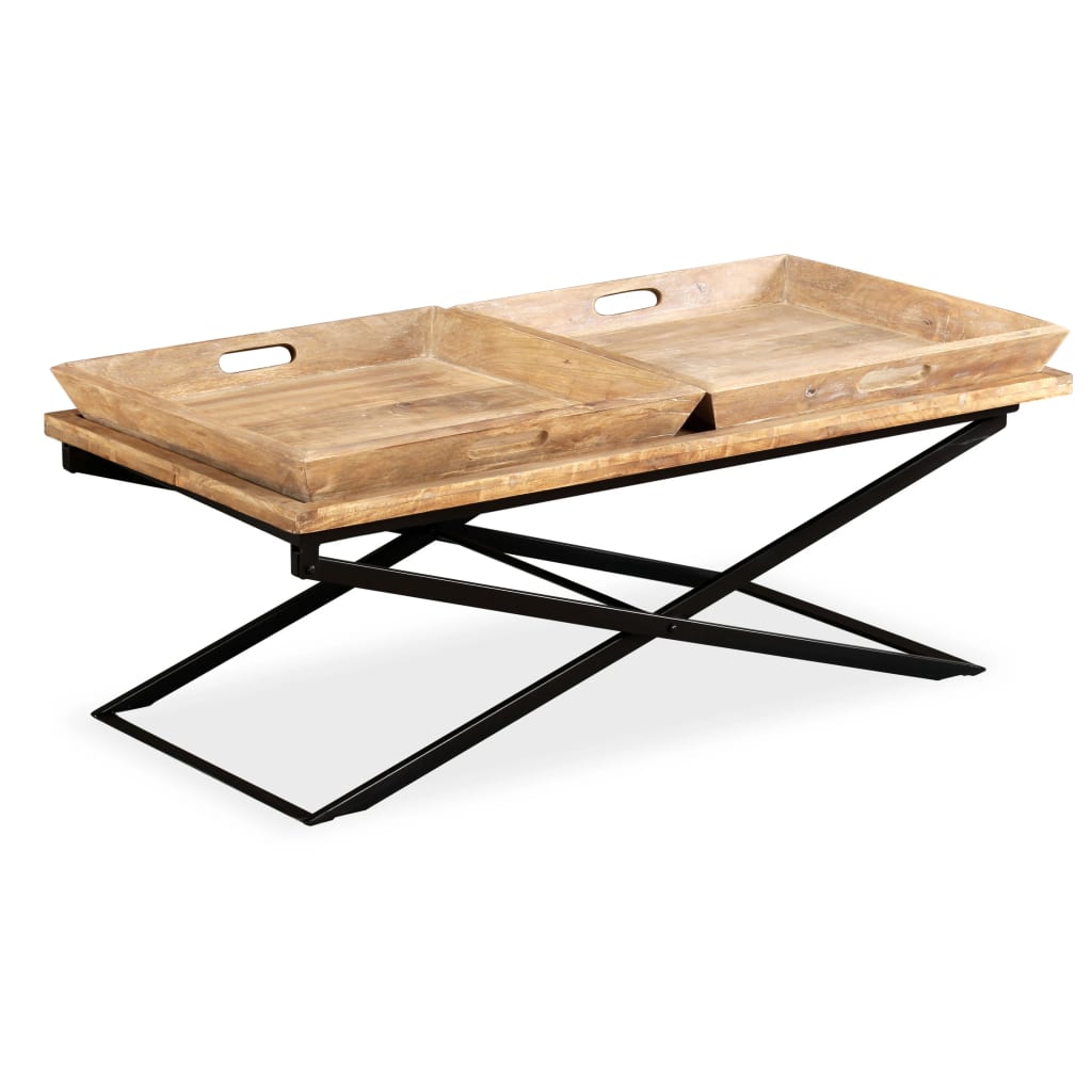 

vidaXL Salontafel 110x55x42 cm massief mangohout